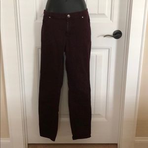 Maroon pants -straight leg